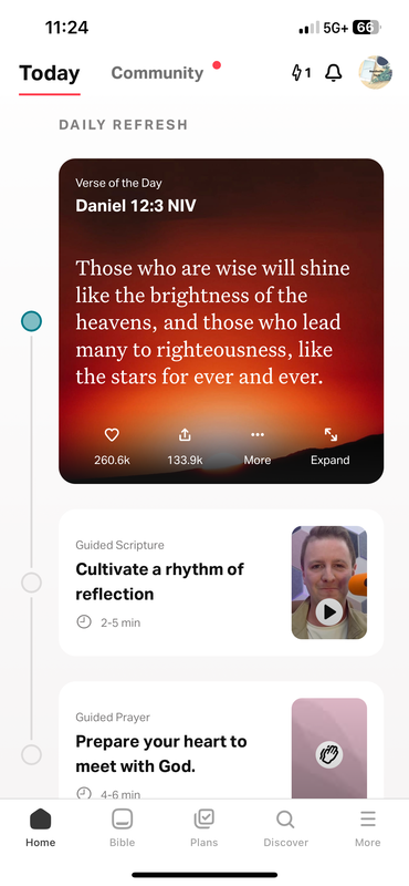 Set a Timer on Bible App